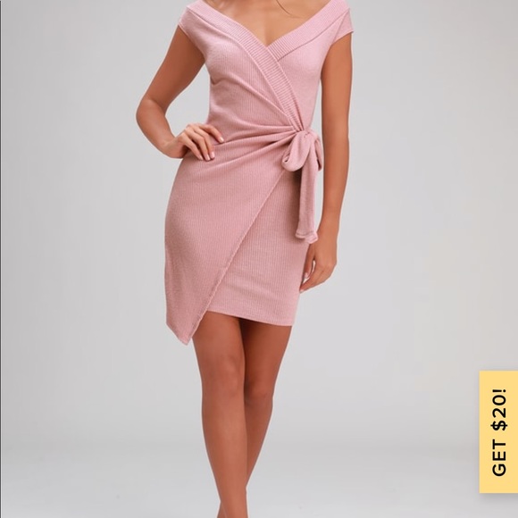 Lulu's Dresses & Skirts - Lulus pink wrap dress Lulu's Dresses & Skirts - Lulus pink wrap dress